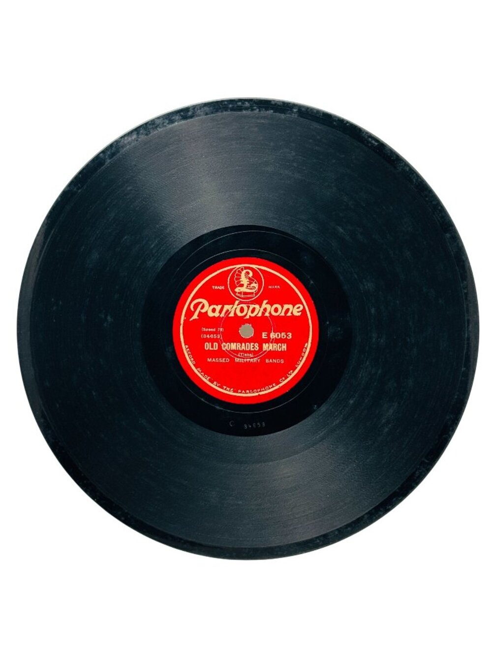 Massed Military Bands Old Comrades March 10in Shellac 78 RPM Parlophone E6053
